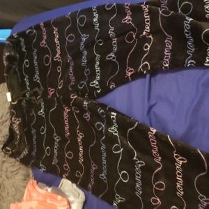 Black and blue and purple sleep pants fleeced inside and out large